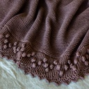 Bobble Lace Edged Throw
