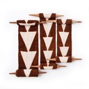 [DE-BWT05-BnWh-10] Intention Bogolan Wall Totem (Small, Brown & White)