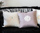 [PW-HTB01-Bk-10] Heishi Trade Bead Pillow (Small Square, Black)
