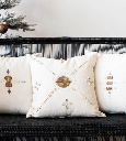 [PW-KTB01-Wh-10] Kuwaloka Trade Bead Pillow (Small Square, Cream)