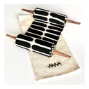 [DE-BWT02-BnWh-10] Flexibility Bogolan Wall Totem (Small, Brown & White)
