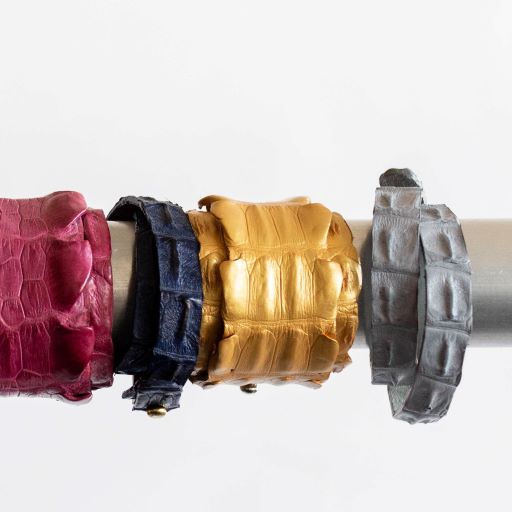 Crocodile Wrap Bracelet - Gemstone Collection