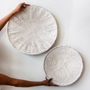 White Washed Flat Baskets