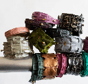 [GFT-CTW02-LtGn-10] Crocodile Wrap Bracelet - Gemstone Collection (Small, Peridot)