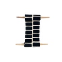 Community Bogolan Wall Totem in White with Black Rectangles
