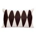 [PW-AD01-Bn] Angoni Daimondi Pillow (Cocoa on Natural Linen)