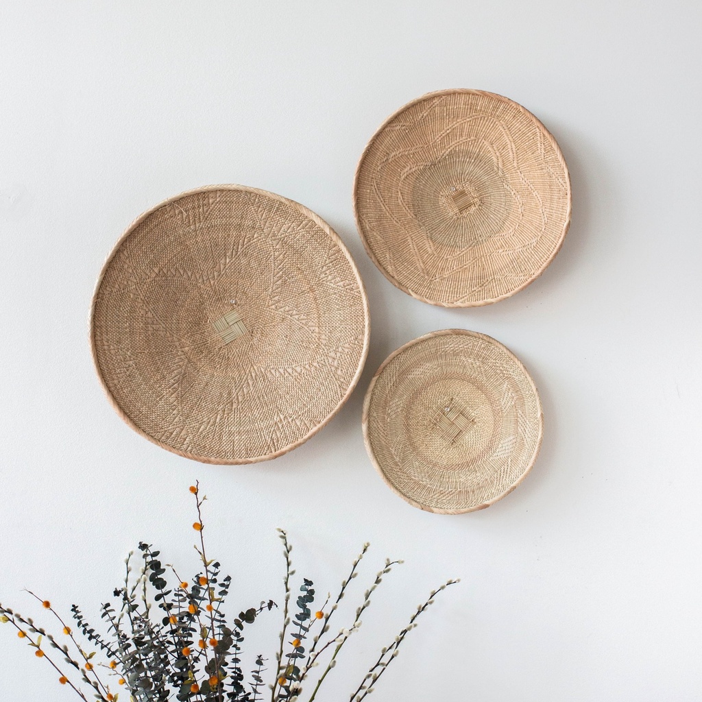Binga Blonde Flat Baskets