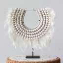 [DE-FSN01] Feathered Shell Statement Necklace (Whole Shell)