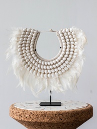 Feathered Shell Statement Necklace