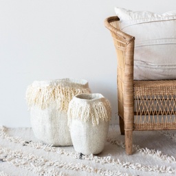 Fringed Skirt Mohair Basket